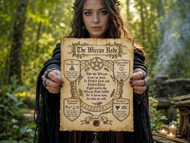 The Wiccan Rede: Principles, Creeds, and the Magic of the Threefold Law, Printable Grimoire Page