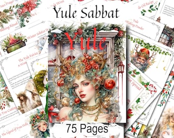Yule Sabbat Grimoire: Wicca Winter Solstice Spells & Rituals, Winter Magic, (75 Page PDF)