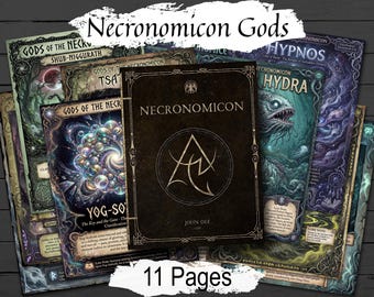 Lovecraft Necronomicon Gods — Azathoth Cthulhu art, 11-Page Occult Printable PDF