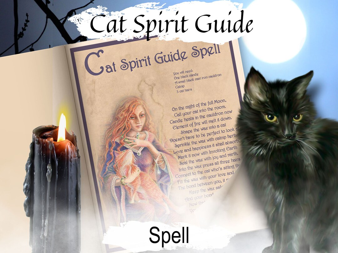 CAT SPIRIT GUIDE, Get a Cat Spiritual Helper, Cat Familiar, Wicca Witch ...