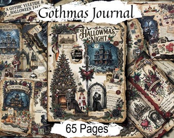 Gothmas Junk Journal Kit: Dark Winter Gothic Holiday Printables (65 Pages)