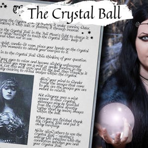 CRYSTAL BALL GUIDE, Master the Art of Scrying, Techniques & Care, Printable Spellbook Page