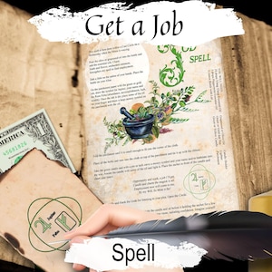 Hechizo de empleo: Hechizo wiccano imprimible para tu Libro de las Sombras