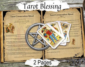 Tarot Deck Segensritual: Zauberbuch Seiten (PDF Download)