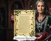Grimoire Blessing: Wiccan Front Page for Spellbooks and Book of Shadows  (Printable PDF)