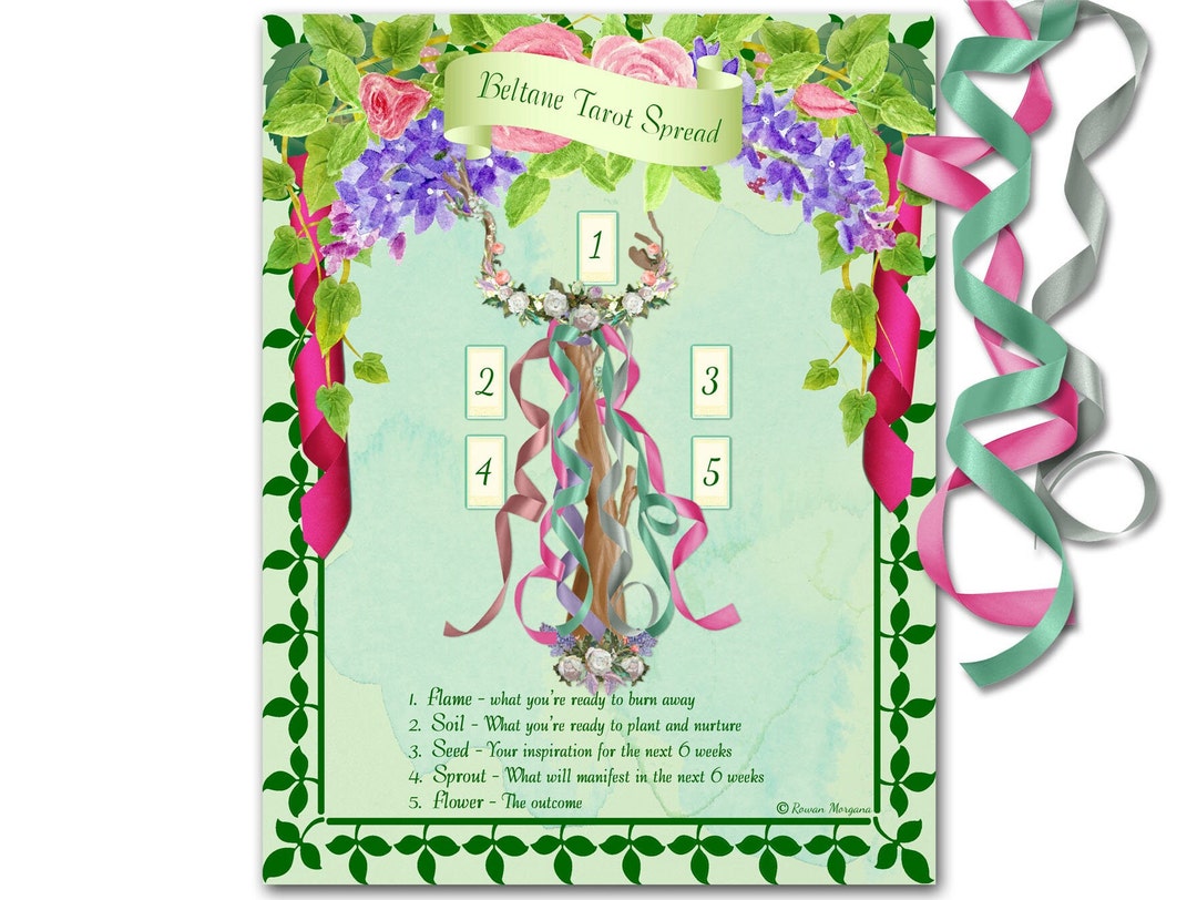BELTANE TAROT SPREAD Wicca Witchcraft Beltane Sabbat Card Etsy Canada