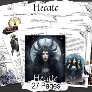 Goddess Hecate: Dark Moon Witchcraft Spells & Rituals, 27 pages, (Digital Download)