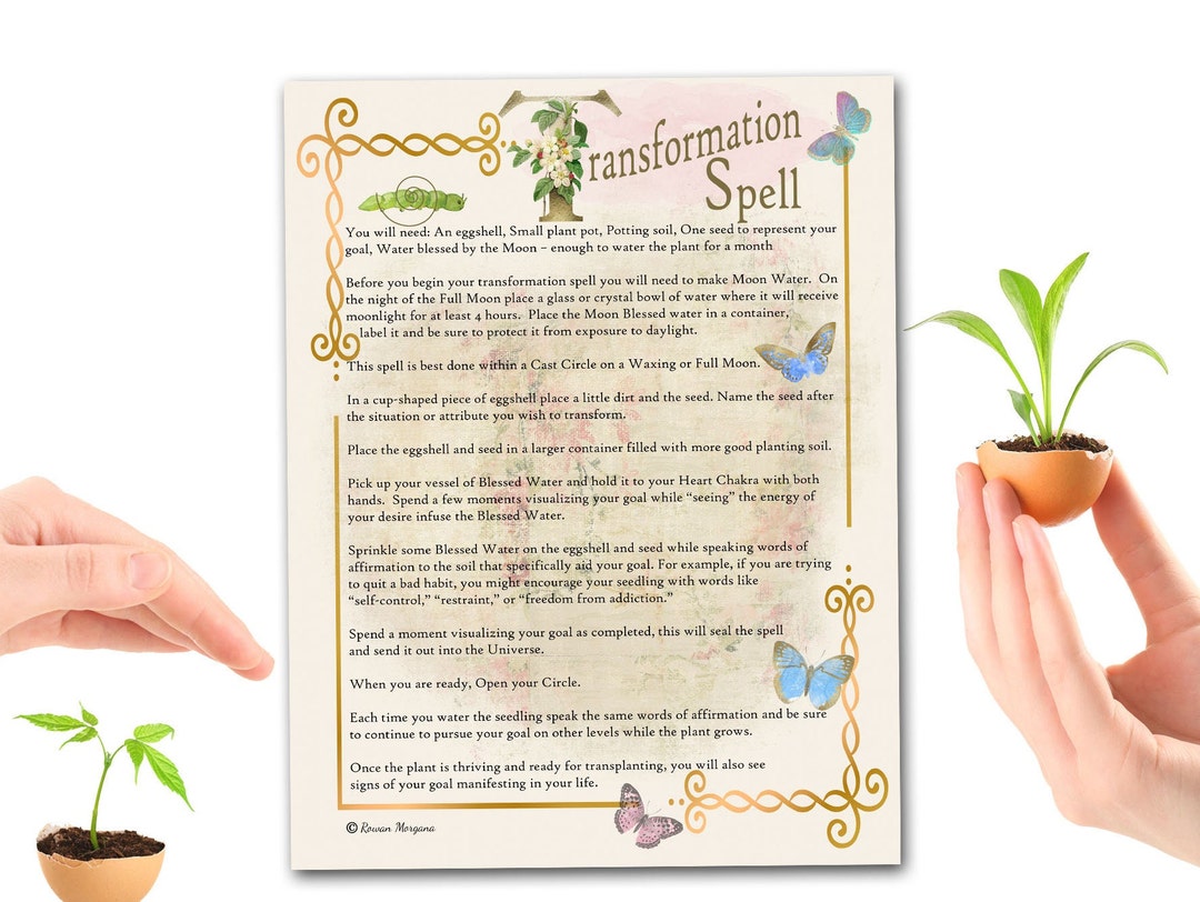 TRANSFORMATION SPELL Change Your Life Spell Wicca Change Etsy