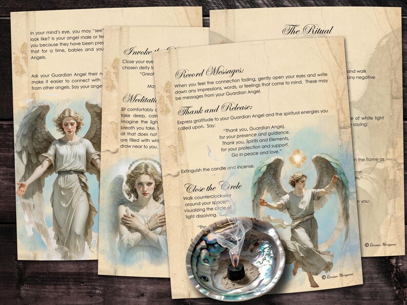 Guardian Angel Round Checklist Example.pdf Guardian Angel Ritual: Printable Journal for Angelic Protection (9 ...