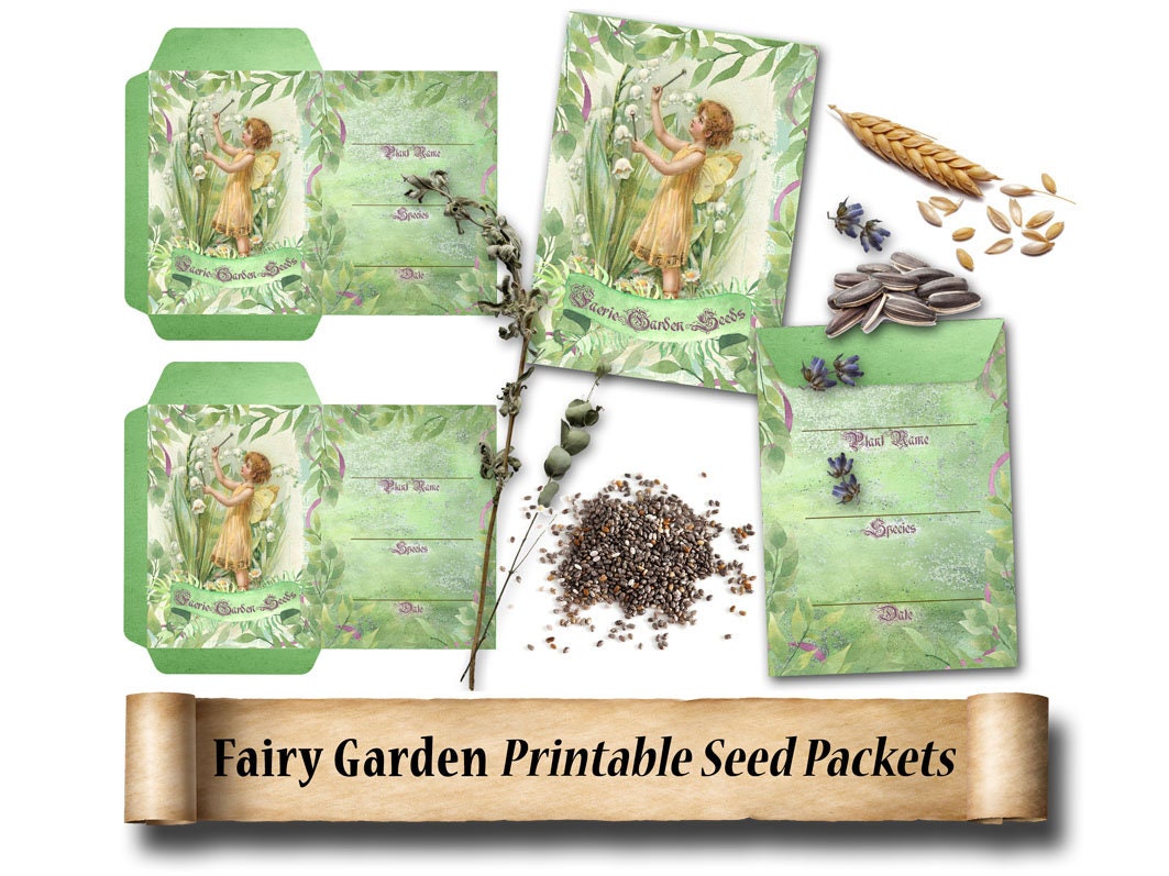 Seed Envelopes Seed Packet Gardening Seed Saving Envelopes Pack of Ten 10 