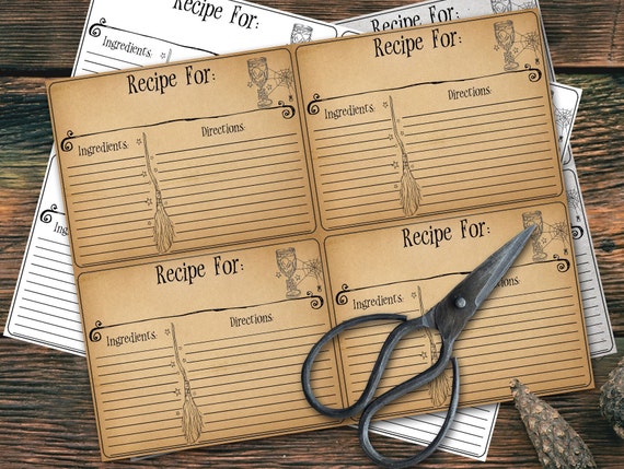 Winifred's Spell Book -- Digital Template & Workbook (Recipes