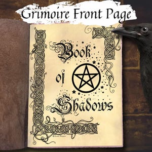 Grimoire Title Page: Book of Shadows Printable (PDF)