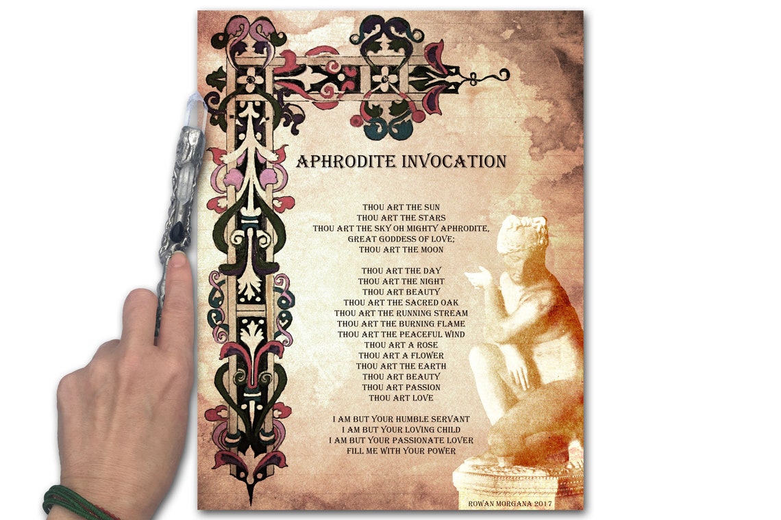 APHRODITE INVOCATION Goddess Prayer Call Aphrodite into Etsy
