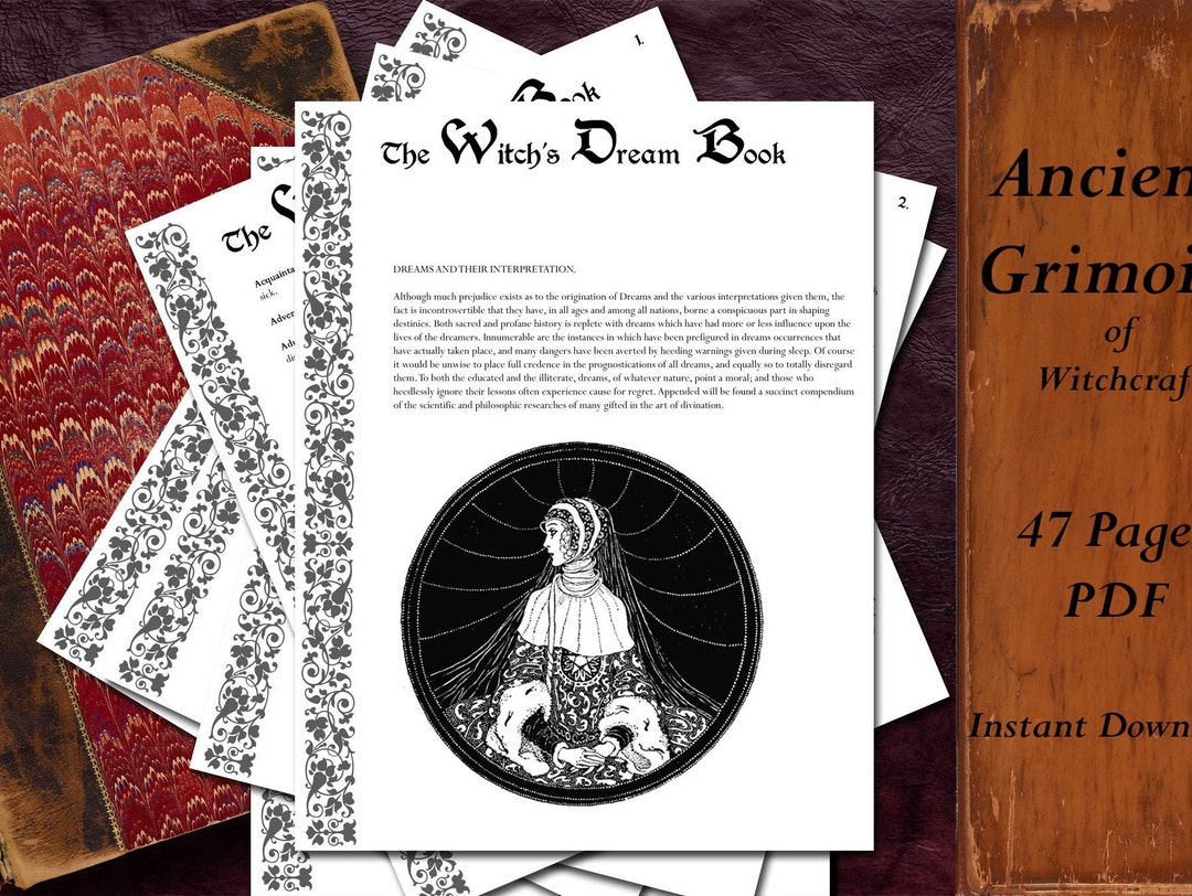 DREAM DIVINATION 47 Pages the Witch's Book of Secrets - Etsy UK