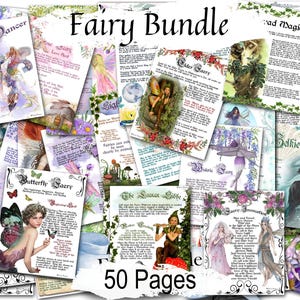 FAIRY GRIMOIRE 50 Pages, Enchanted Lore & Magic, Wildflower Spells, Nature Fantasy Fairy Garden