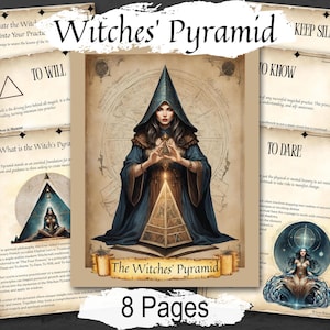 Pirámide de las Brujas: Para Desbloquear el Poder de la Brujería, Páginas Imprimibles del Libro de Hechizos