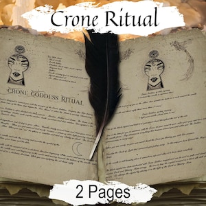 Crone Goddess Ritual: Dark Moon Spell, Hecate Magick, (2 Page PDF)