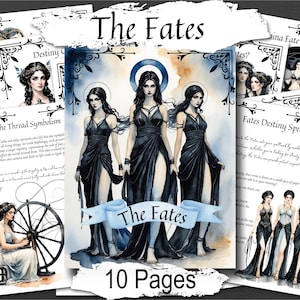 The Fates: Greek Mythology, Recipes, Invocation, Destiny Spell - 10 Page Digital Download