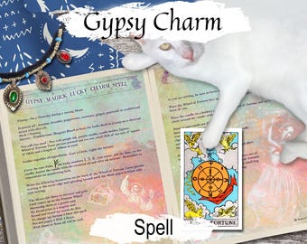 Wheel of Fortune Tarot Spell: A Charm for Good Luck, 3 Printable Spellbook Pages