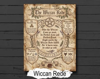The Wiccan Rede: Principles, Creeds, and the Magic of the Threefold Law, Printable Grimoire Page