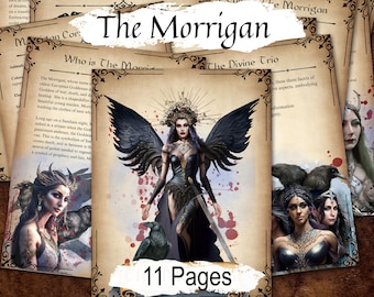 THE MORRIGAN, The Dark Goddess of Wicca and Samhain, Her Mythology, Magick, Prayers and Rituals,  11 Printable Pages,