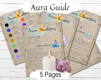 Guía del Aura: Páginas del Libro de Hechizos para la Limpieza y Protección Energética (Imprimible)