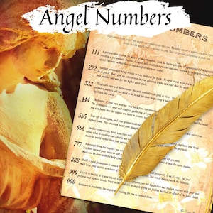 ANGEL NUMBERS, Meaning of Repeating Numbers, Angel Numerology and Guardian Angel Guidance,  Printable