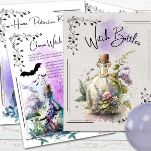 Wicca Witchcraft Spell Bottle Recipes printable bundle by Morgana Magick Spell.