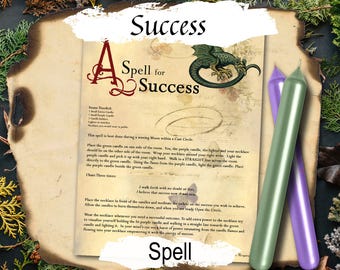 Success Spell:  Transform a Necklace into Your Personal Talisman, Road Opener Printable Spellbook Page