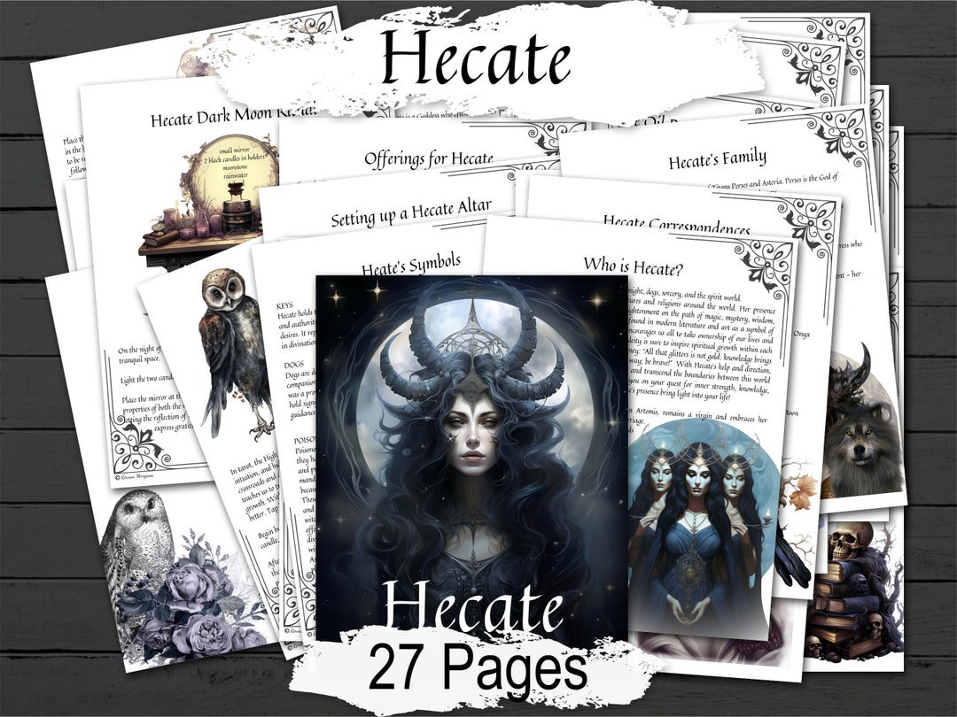 GODDESS HECATE, Printable Bundle for Your Grimoire Book of Shadows ...