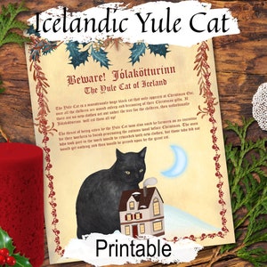 Leggenda del gatto di Natale islandese, Jólakötturinn Il gatto di Natale islandese, il mostro dei gatti di Natale, ti mangerà se non ti comprerai vestiti nuovi!