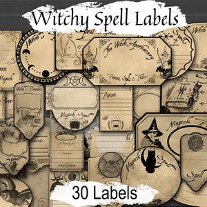 Customize Your Magick: 30 Witchy Labels for Spells & Potions