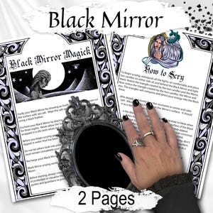 Black Mirror Magic: A Guide to Scrying and Spiritual Insight, Printable Spellbook Pages