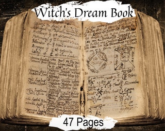 WITCH'S DREAM BOOK, 300 Jahre altes Grimore, Wicca Witchcraft, Instant Download, luzide Träume, Traumführer Interpretationen, 47 Seiten