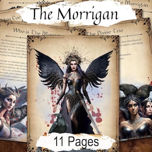 The Morrigan: Celtic Raven Goddess - Wicca Printable Pages (PDF)