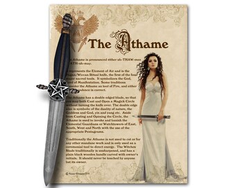 THE ATHAME, Everything you Need to Know, Cleanse Charge Bless Athame, Witchcraft Wicca Ritual Knife, Ceremonial Dagger, How to Use Athame