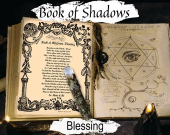 GRIMOIRE BLESSING, Book of Shadows Blessing Prayer, Wicca Grimoire Spellbook, Wicca Protection Ritual, Witchcraft Book Blessing Spell