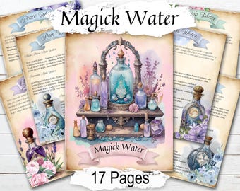 Magiska vattenrecept och trollformler: 17-sidig ritualguide (PDF-nedladdning)