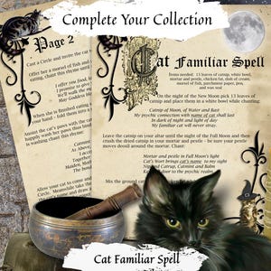 Complete your collection Cat Familiar Spell parchment pages.