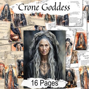 Crone Goddess Guide: Ritual, Spell, Meditation, 16 Printable Pages, (Digital Download)