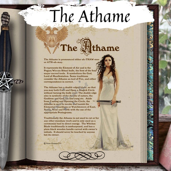 THE ATHAME, Complete Guide, Witch's Blade, Element of Air, Pagan Ceremonial Knife, Wicca Sacred Tool, Cast a Circle, Direct Energy Printable