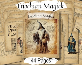 Enochian Magick Book of Shadows: Angel High Magick Grimoire (44 Printable Pages PDF Download)