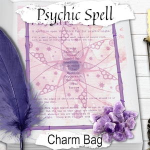 DIY Third Eye Sachet: A Spell to Boost Your Psychic Powers, Printable Spellbook Page