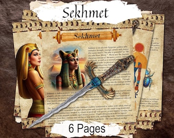Goddess Sekhmet: Egyptian Mythology Altar Guide (Printable Pages)