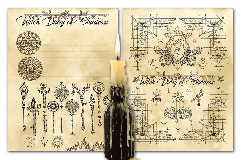 WITCH DIARY of SHADOWS Witchcraft Diary Journal 32 Etsy