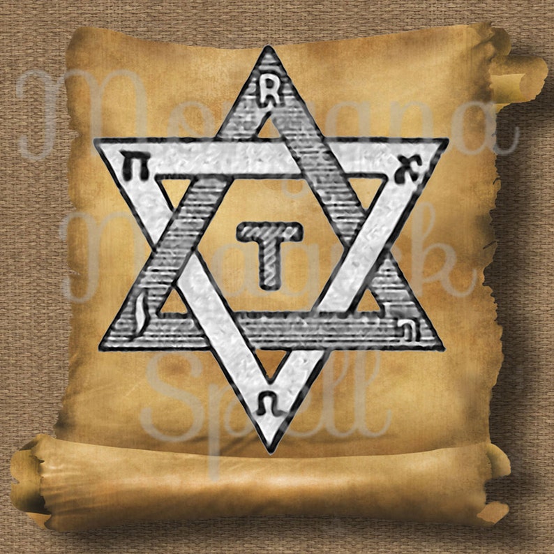 HEXAGRAM OCCULT SYMBOL Royalty Free Clip Art Instant Etsy