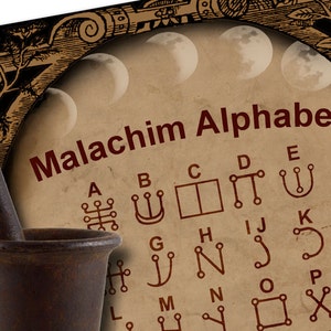 MALACHIM ALPHABET, Celestial Writing of Angels and Messengers, Secret ...
