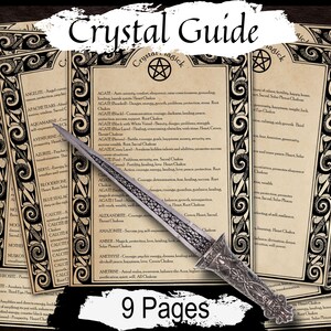 CRYSTAL CORRESPONDENCES ANLEITUNG, Ritual und Zauber Edelsteine & Steine, Wicca Witchcraft, 9 Seiten Zauberbuch zum Ausdrucken