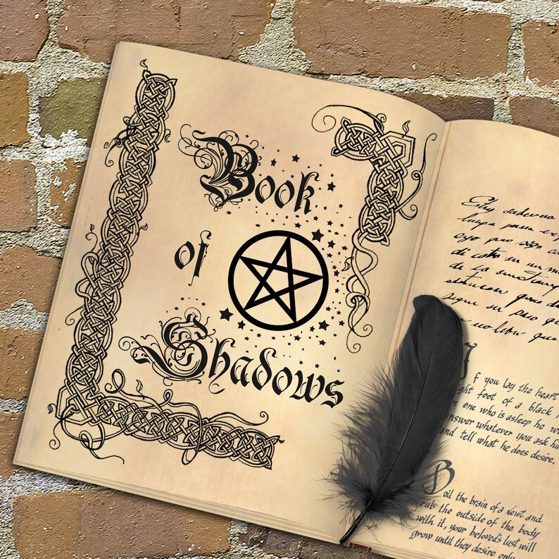 BOOK of SHADOWS FRONT Page Instant Download Etsy
