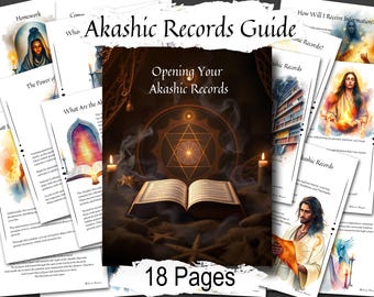 Akashic Records Guide: Open The Book of Life, Your Sacred Archive, 18 Pages (Printable PDF)